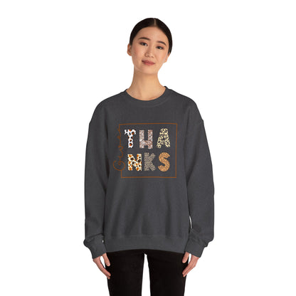 Give thanks typography sweatshirt