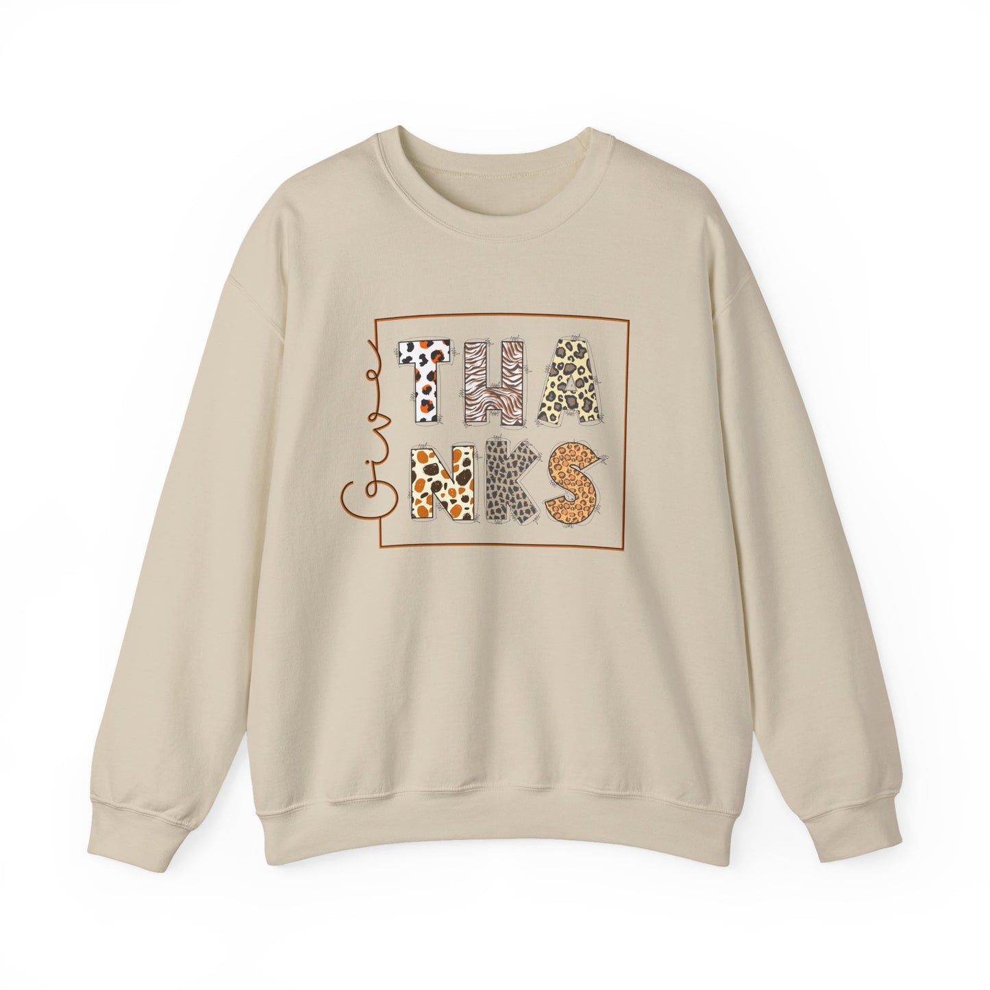 Give thanks typography sweatshirt