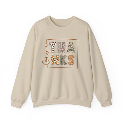 Give thanks typography sweatshirt