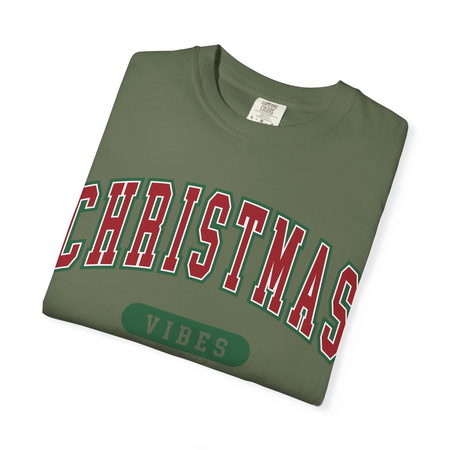 Retro Christmas Vibes T-shirt | Womens Christmas Outfit | Holiday Tees | Womens Xmas Party Gift, Festive Holiday shirt