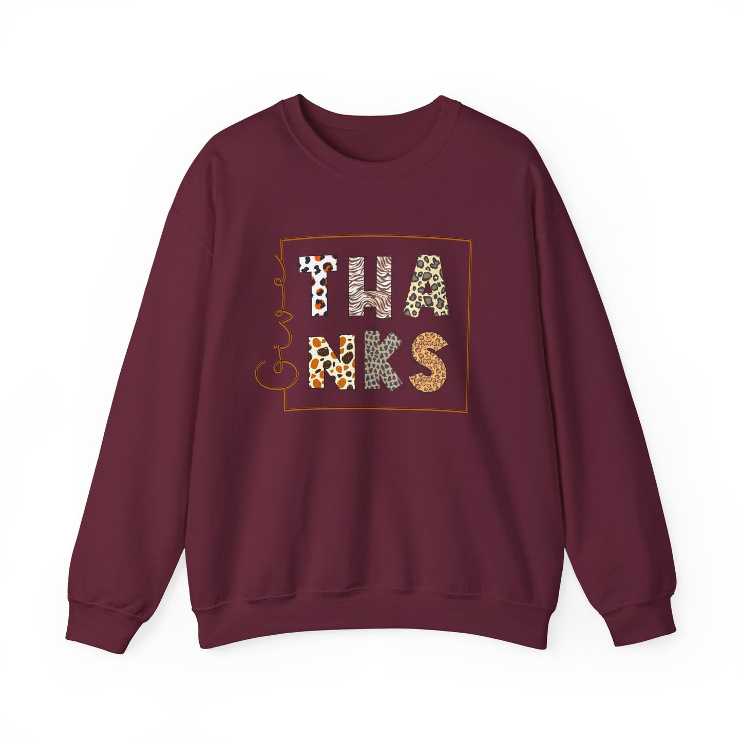 Give thanks typography sweatshirt