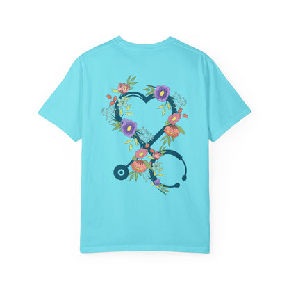 Nurse Shirts for Women | Boho Floral Nurse Life T Shirt | Stethoscope Graphic Tees Nurses Day Gifts | Gift For Nurse | Graduation Gift