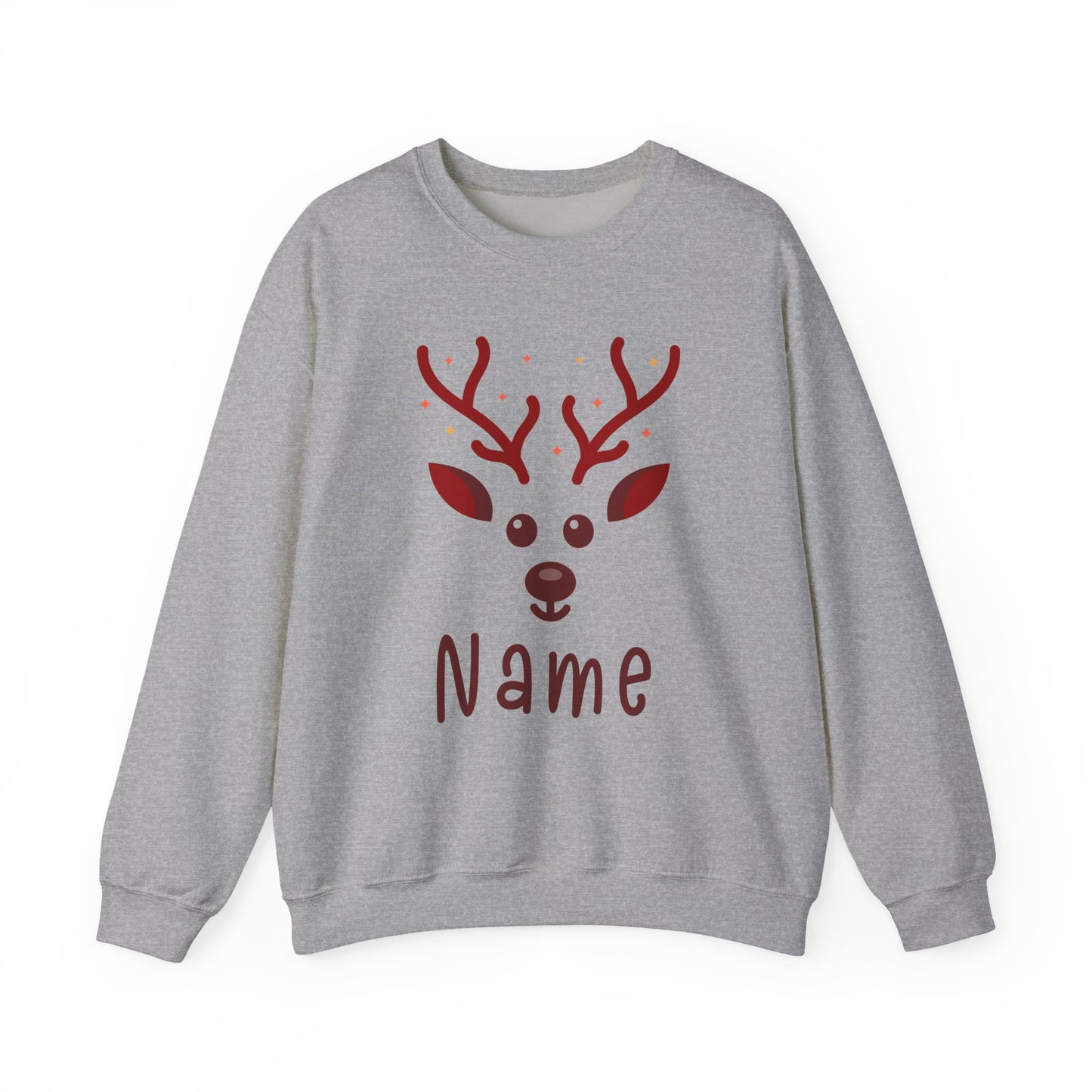 Personalized Kids Christmas Shirt | Girls Reindeer Name Toddler Sweatshirt | Custom Retro Xmas Natural Onesie | Cute Holiday Girls Shirt