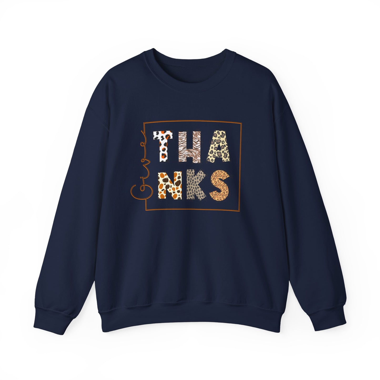 Give thanks typography sweatshirt