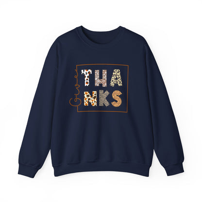 Give thanks typography sweatshirt