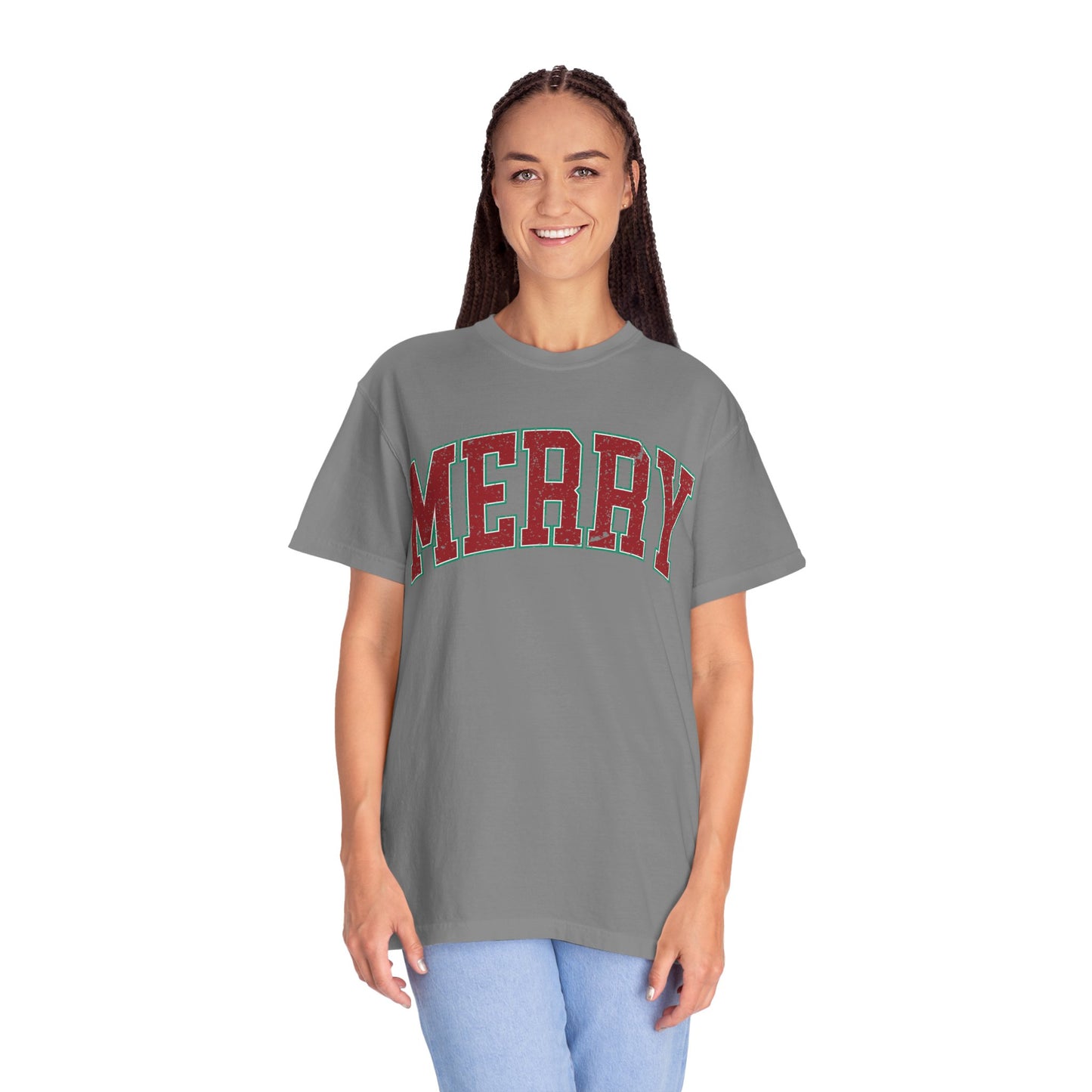 Retro Merry T-shirt | Festive Holiday Tees| Vintage Merry Shirt | Christmas Outfit | Festive Holiday | Christmas Gift