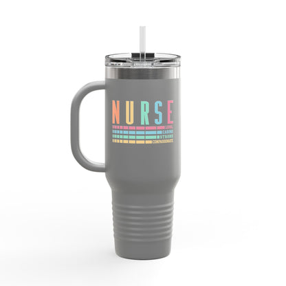 Nurse Caring Loyal Strong Travel Mug | Funny Nurse Bottle | Nurse Life Tumbler | Cute Nurse Mug | Registered Nurse GIft Idea