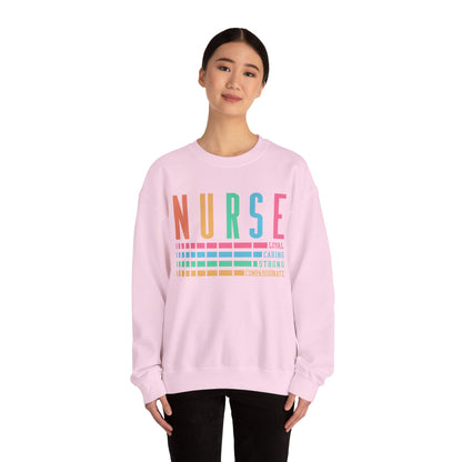 Nurse Caring Loyal Strong Sweatshirt | Funny Nurse Sweater | Nurse Life Top | Cute Nurse Gifts | Registered Nurse GIft Idea