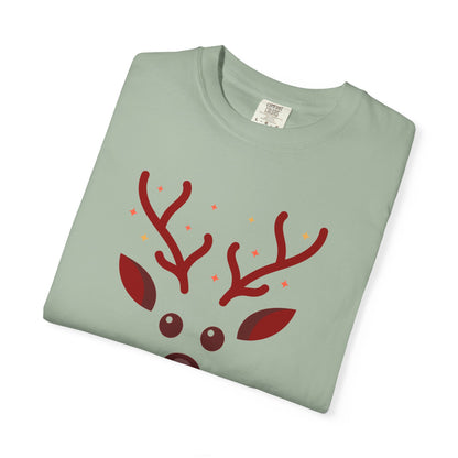 Personalized Kids Christmas Shirt - Girls Reindeer Name Toddler Sweatshirt - Custom Retro Xmas Natural Onesie - Cute Holiday Girls Shirt