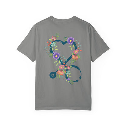 Nurse Shirts for Women | Boho Floral Nurse Life T Shirt | Stethoscope Graphic Tees Nurses Day Gifts | Gift For Nurse | Graduation Gift