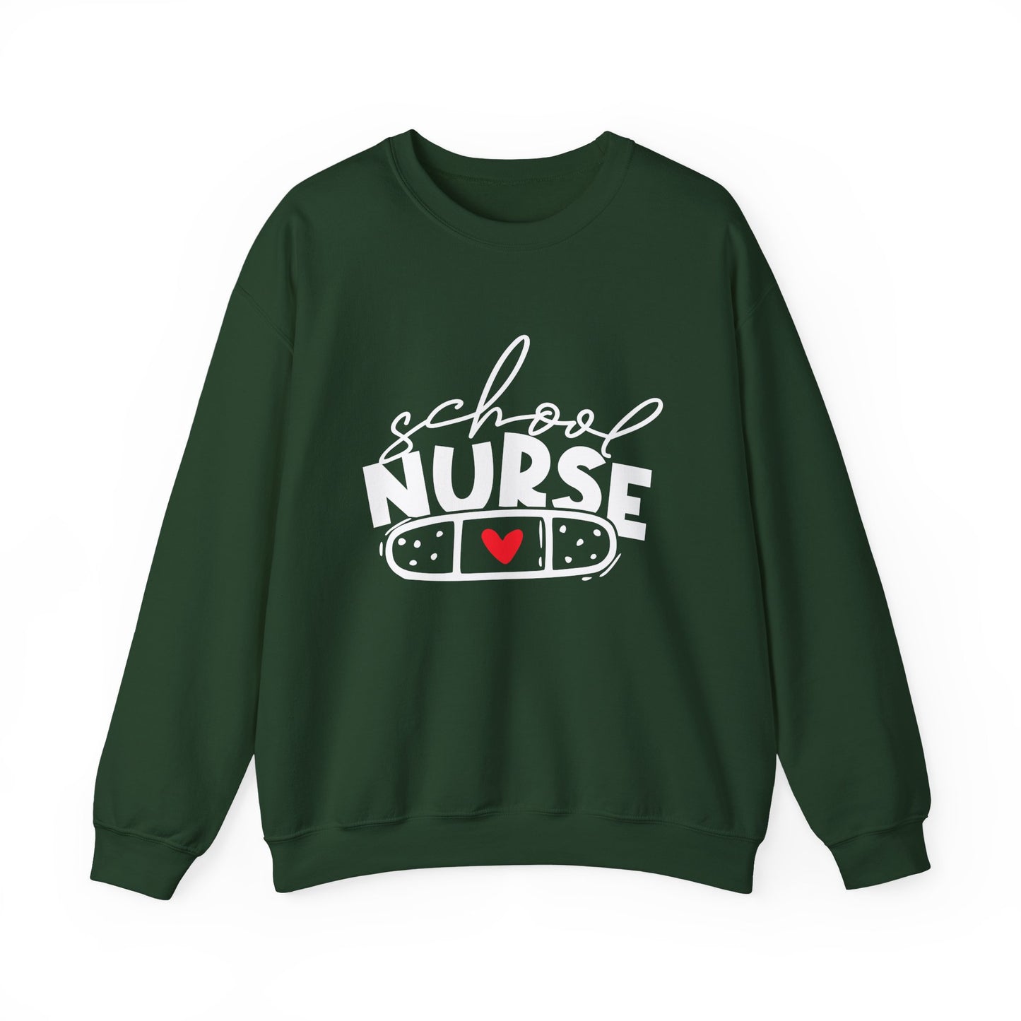 Womens School Nurse Sweatshirt | Nurse Heart Sweater | Nursing Life Top | Nurse Appreciation | Registered Nurse Gift Idea