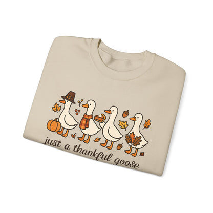 just a thankful goose sweatshirt | Thanksgiving goose illustration