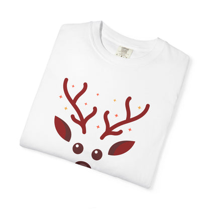 Personalized Kids Christmas Shirt - Girls Reindeer Name Toddler Sweatshirt - Custom Retro Xmas Natural Onesie - Cute Holiday Girls Shirt