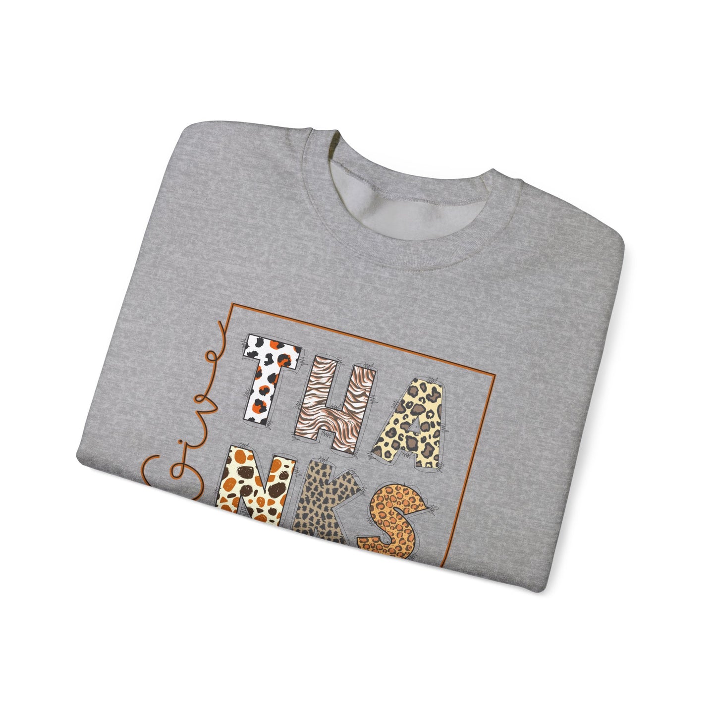 Give thanks typography sweatshirt