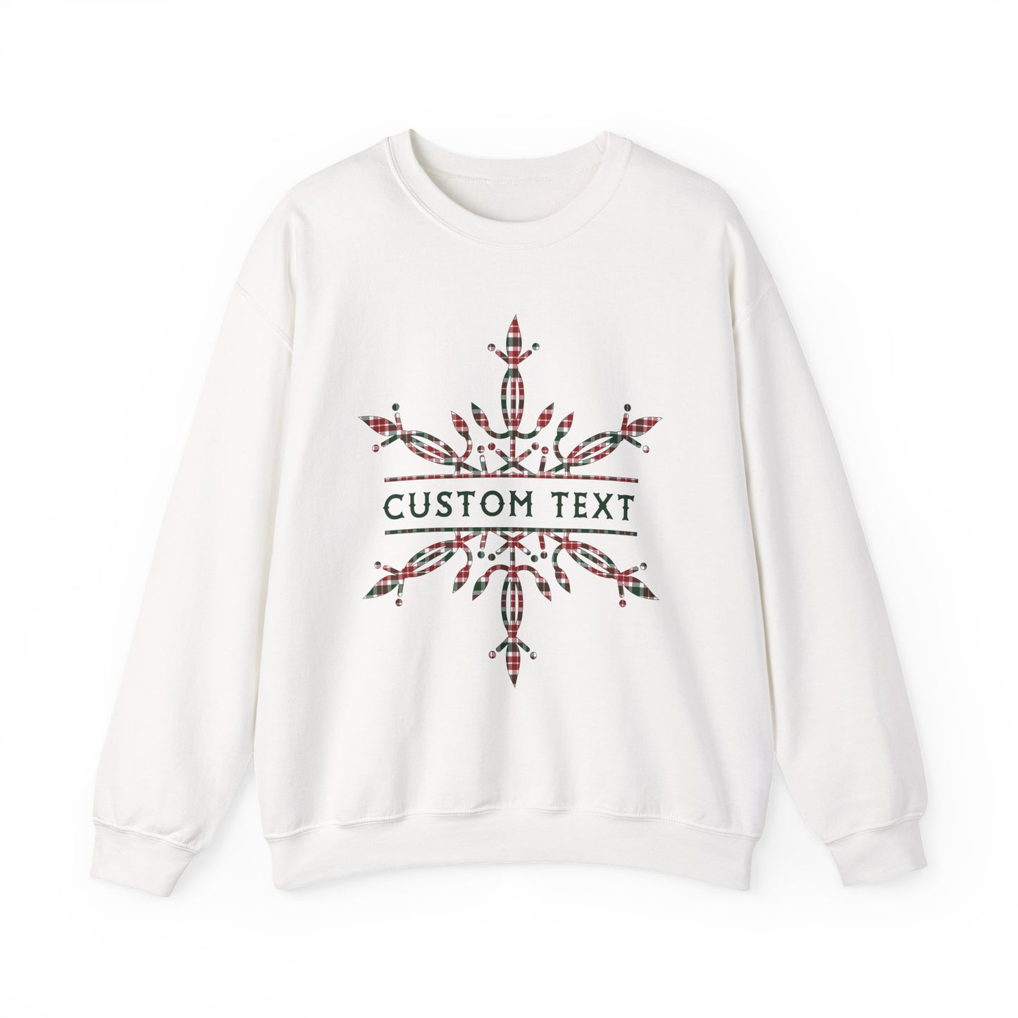 Custom Christmas Plaid Snowflake Family Name Shirt |  Personalized Holiday Group Sweatshirt |  Matching Cousin Crew Christmas Party Gift