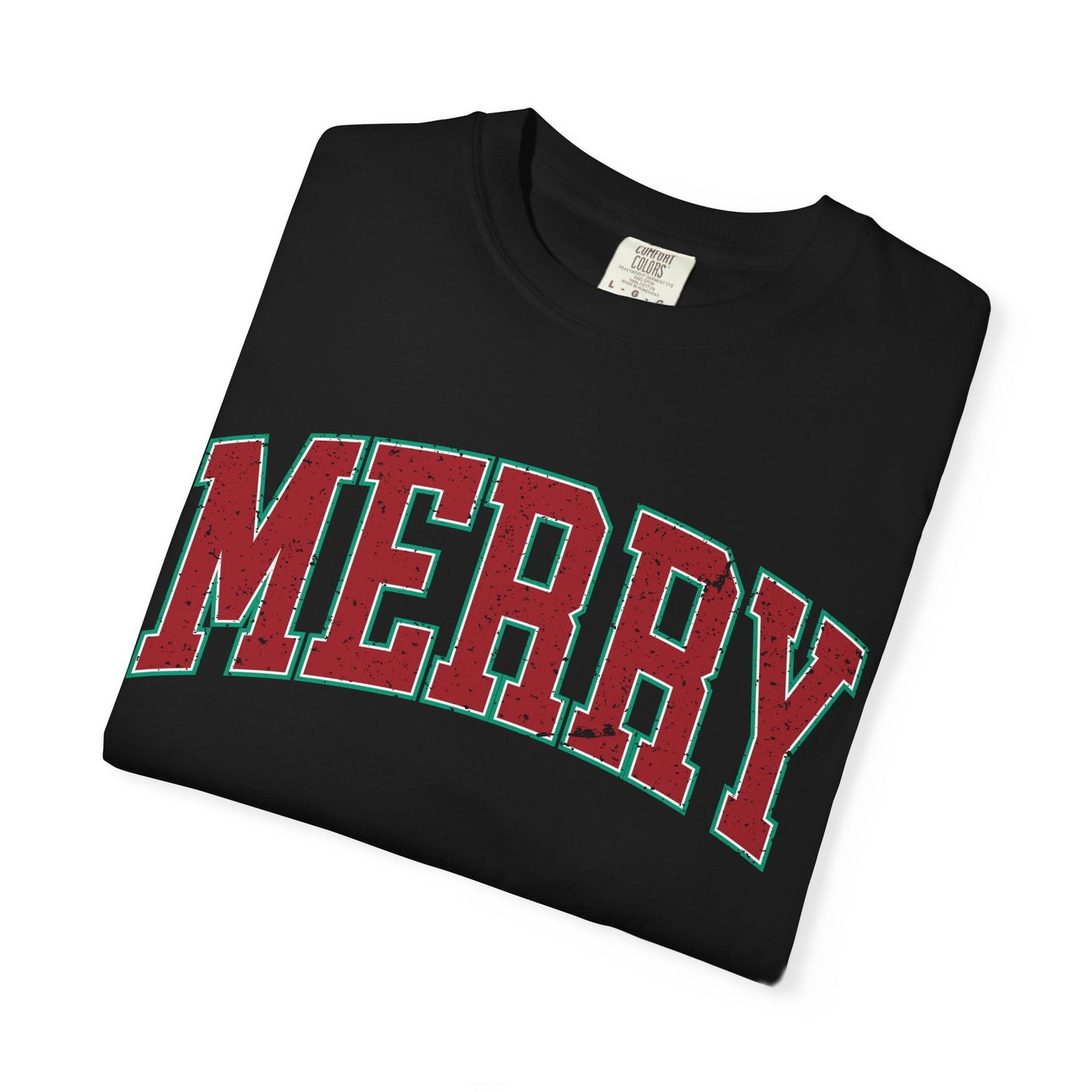 Retro Merry T-shirt | Festive Holiday Tees| Vintage Merry Shirt | Christmas Outfit | Festive Holiday | Christmas Gift