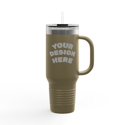 Personalized 40oz Tumbler | Stainless Steel Travel Mug with Straw | Leak-Proof Lid | Custom Name or Text | Vacuum Insulated Coffee Water Cup