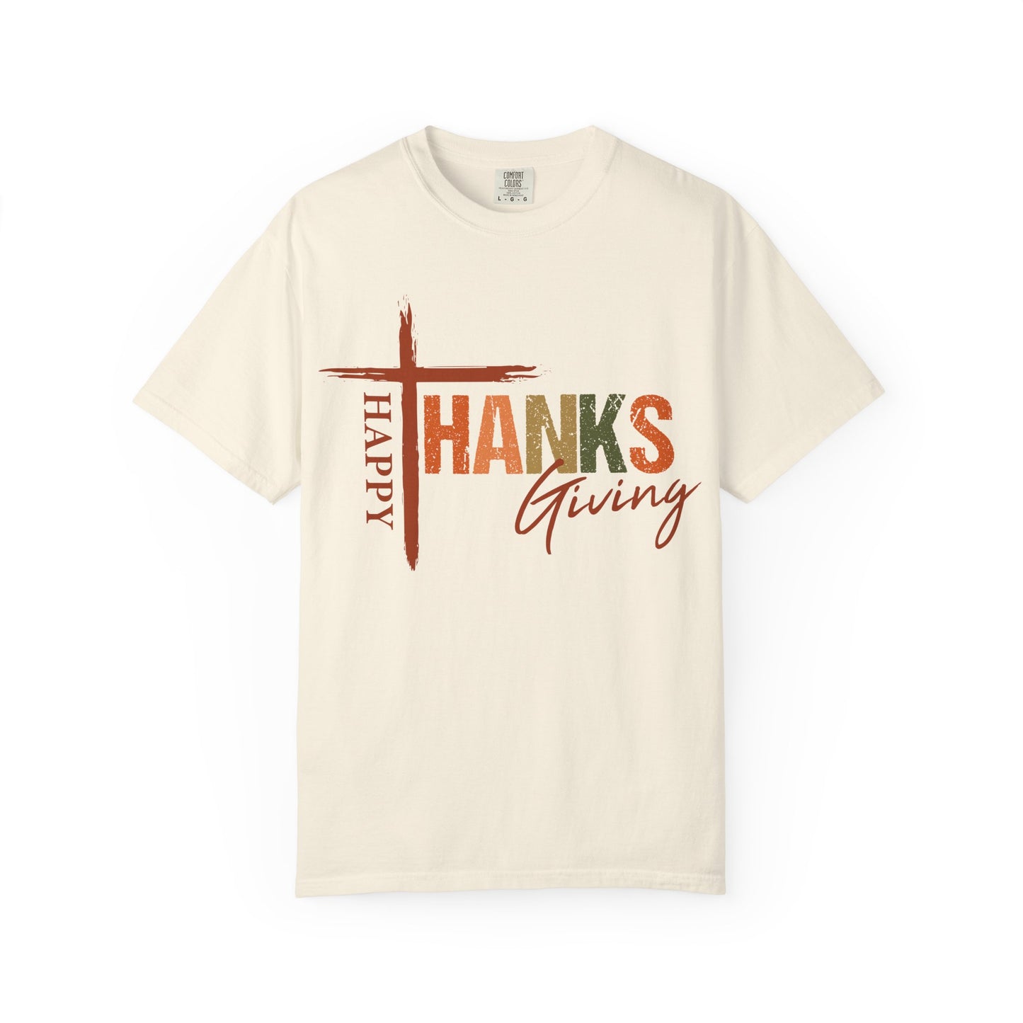 Happy Thanksgiving Cross Thanks T-shirt | Thanksgiving Shirt, Fall Holiday Tee