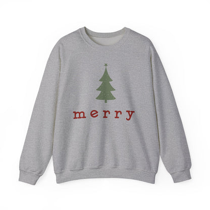 Retro Merry Sweatshirt | Merry Christmas Sweatshirt | Festive Holiday Pullover | Gift for Women | Christmas Minimalist Swater