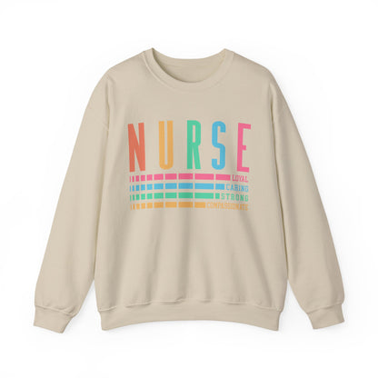Nurse Caring Loyal Strong Sweatshirt | Funny Nurse Sweater | Nurse Life Top | Cute Nurse Gifts | Registered Nurse GIft Idea