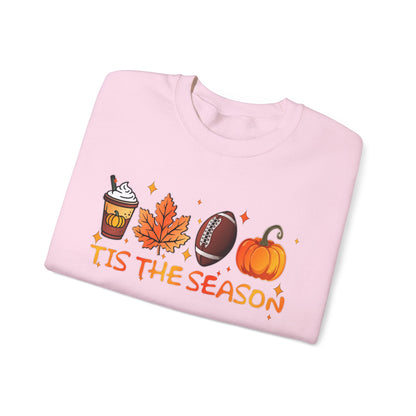 Tis the Season Autumn Icons Sweatshirt | Pumpkin Leaf Coffee Football