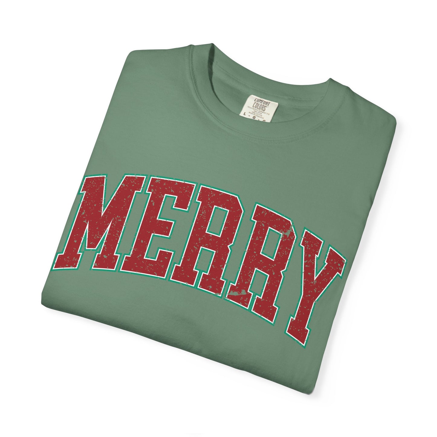 Retro Merry T-shirt | Festive Holiday Tees| Vintage Merry Shirt | Christmas Outfit | Festive Holiday | Christmas Gift