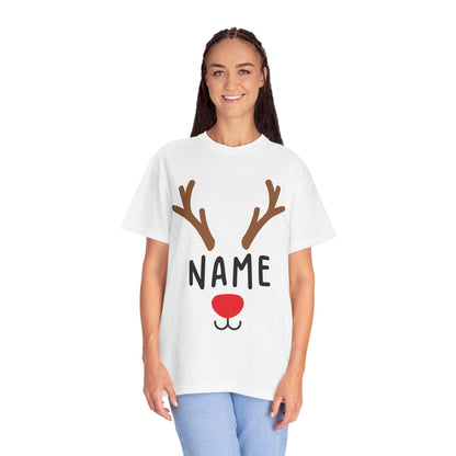 Matching Christmas Kids Shirts | Cute Custom Name Reindeer Graphic Sweatshirt for Family | Funny Customizable Family Christmas Shirts