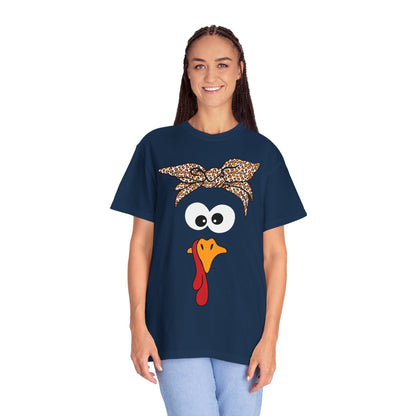 Bandana Turkey Face T-Shirt | Funny Thanksgiving Turkey Shirt