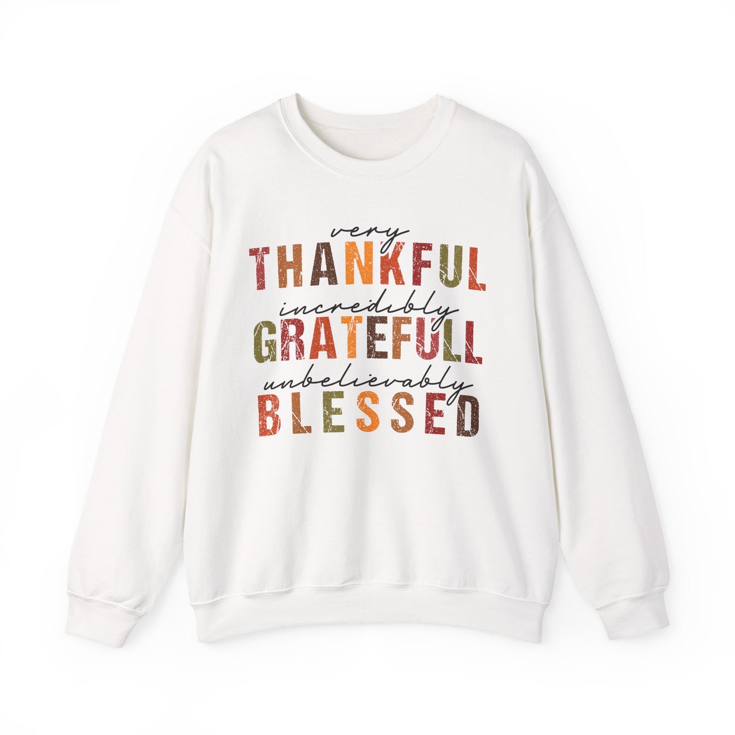 Thankful Grateful Blessed sweatshirt | Fall Thanksgiving crewneck