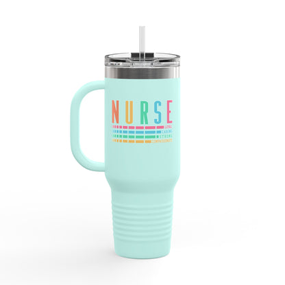 Nurse Caring Loyal Strong Travel Mug | Funny Nurse Bottle | Nurse Life Tumbler | Cute Nurse Mug | Registered Nurse GIft Idea
