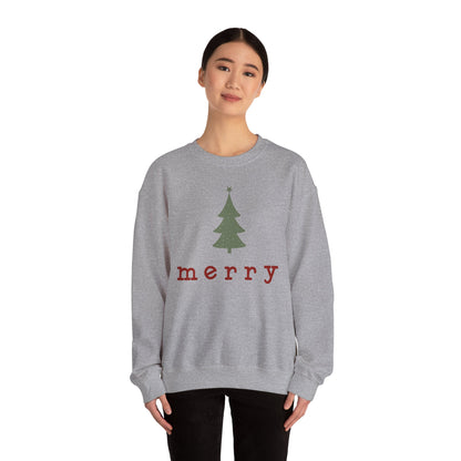 Retro Merry Sweatshirt | Merry Christmas Sweatshirt | Festive Holiday Pullover | Gift for Women | Christmas Minimalist Swater