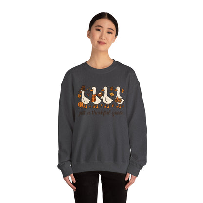 just a thankful goose sweatshirt | Thanksgiving goose illustration
