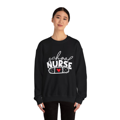 Womens School Nurse Sweatshirt | Nurse Heart Sweater | Nursing Life Top | Nurse Appreciation | Registered Nurse Gift Idea