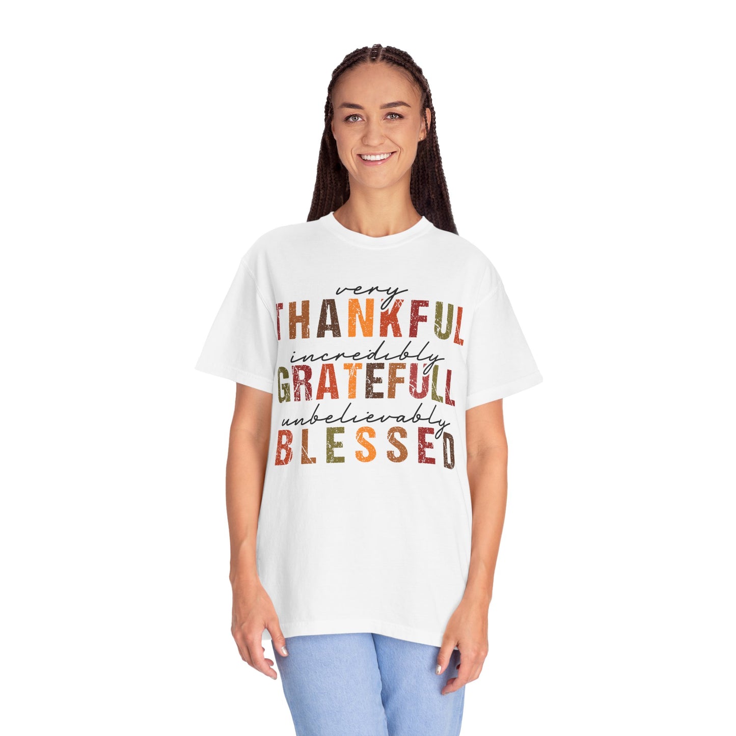 Thankful Grateful Blessed T-shirt | Inspirational Thanksgiving Shirt