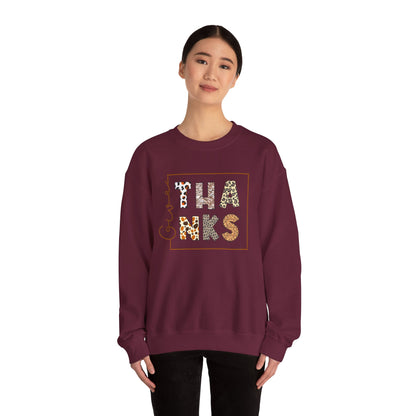 Give thanks typography sweatshirt