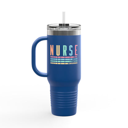 Nurse Caring Loyal Strong Travel Mug | Funny Nurse Bottle | Nurse Life Tumbler | Cute Nurse Mug | Registered Nurse GIft Idea