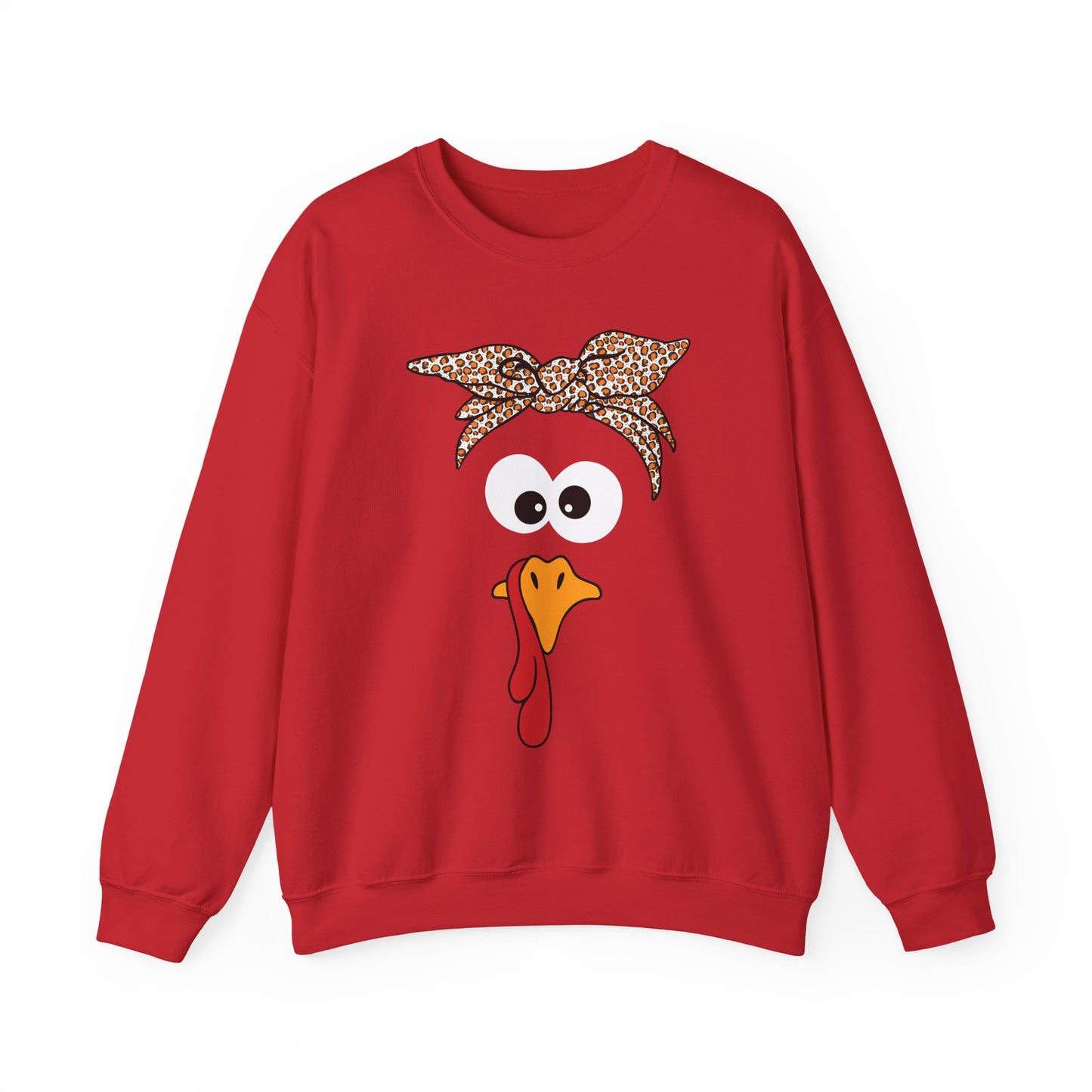Turkish Bandana Turkey Sweatshirt | Thanksgiving Turkey Face Crewneck