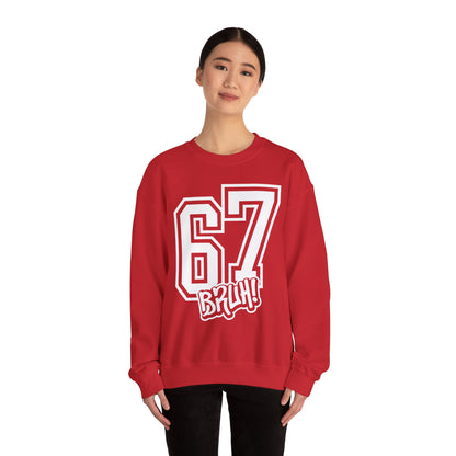 Funny Six Seven 6 7 Bruh Meme Sweatshirt | Gen Alpha Slang 6 7 Bruh | Funny Sports Gift For Friend Sweater | Viral Meme Sweatshirt