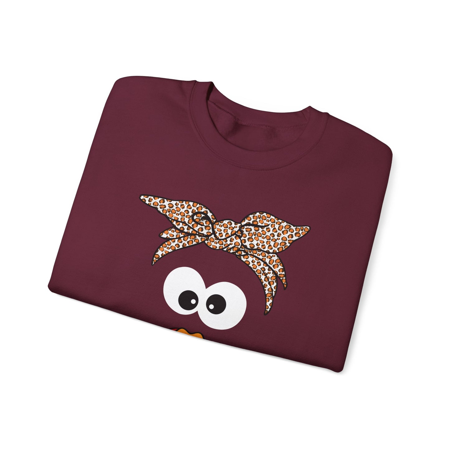 Turkish Bandana Turkey Sweatshirt | Thanksgiving Turkey Face Crewneck