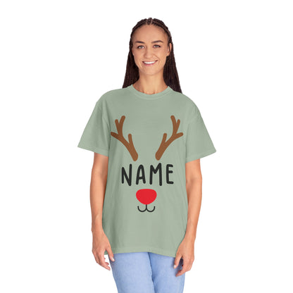 Matching Christmas Kids Shirts | Cute Custom Name Reindeer Graphic Sweatshirt for Family | Funny Customizable Family Christmas Shirts