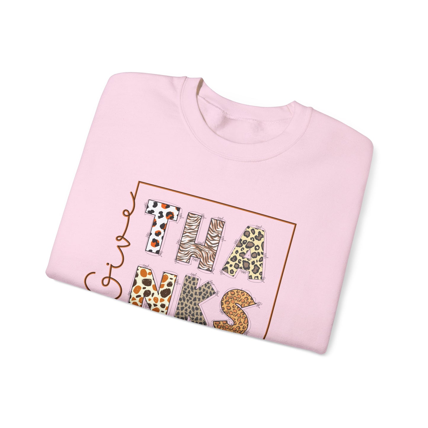 Give thanks typography sweatshirt