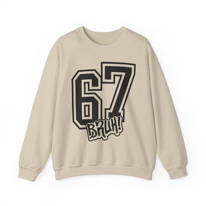 Funny Six Seven 6 7 Bruh Meme Sweatshirt | Gen Alpha Slang 6 7 Bruh | Funny Sports Gift For Friend Sweater | Viral Meme Sweatshirt