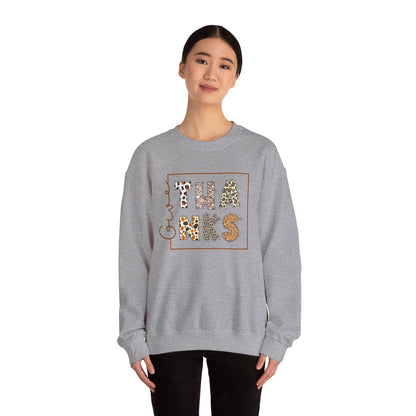 Give thanks typography sweatshirt