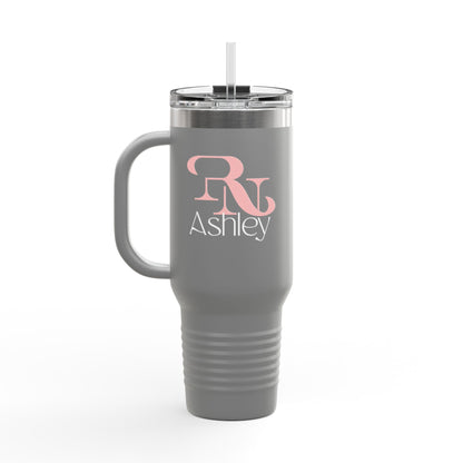 Custom Registered Nurse Travel Mug With Name | Personalized RN Tumbler | Nurse Life Bottle | Nurse Appreciation Mug | Cute Nurse Gift