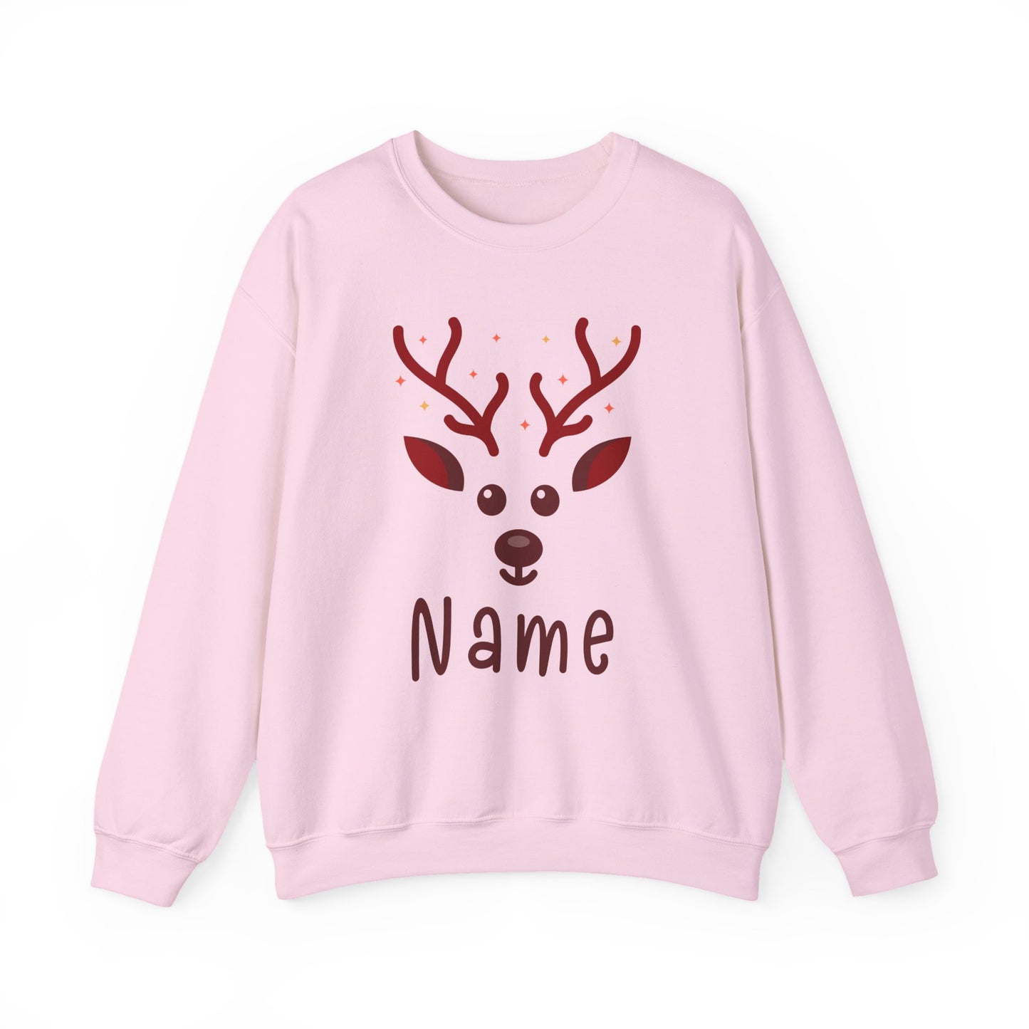 Personalized Kids Christmas Shirt | Girls Reindeer Name Toddler Sweatshirt | Custom Retro Xmas Natural Onesie | Cute Holiday Girls Shirt