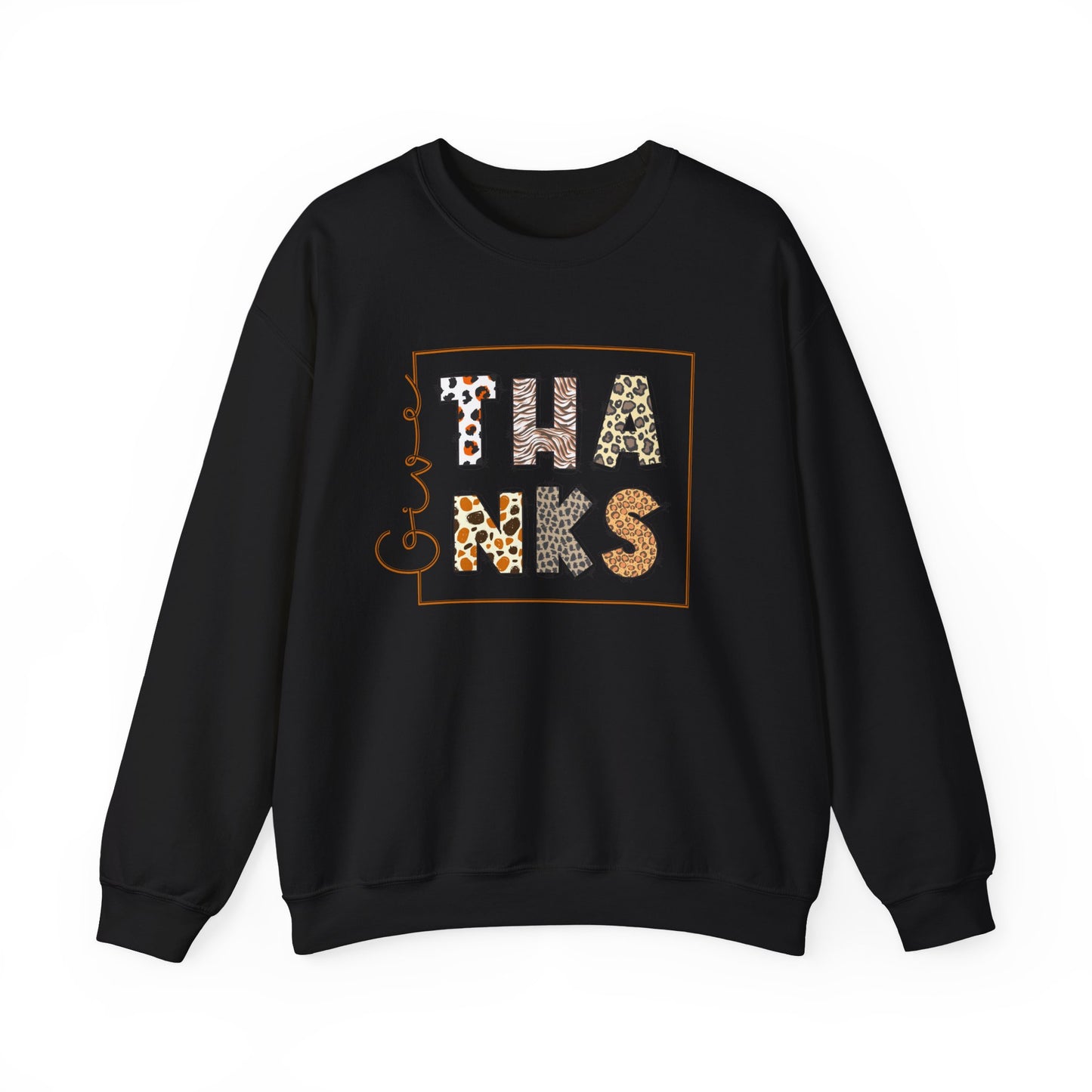 Give thanks typography sweatshirt