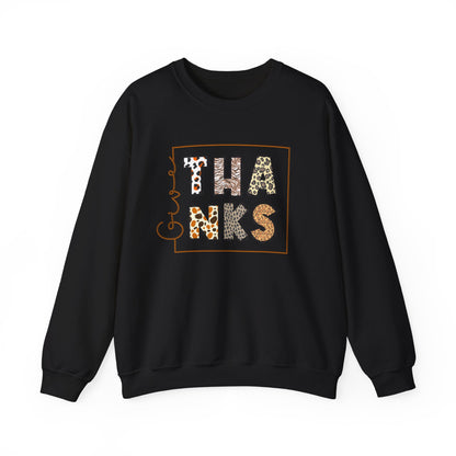 Give thanks typography sweatshirt