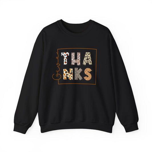 Give thanks typography sweatshirt