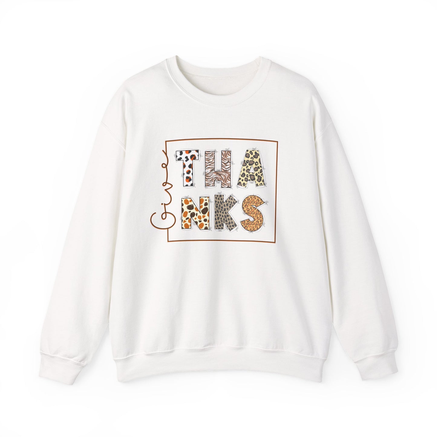 Give thanks typography sweatshirt