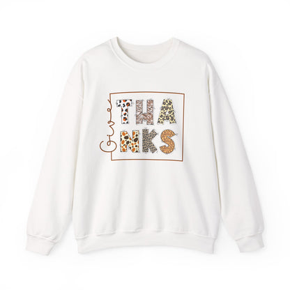 Give thanks typography sweatshirt